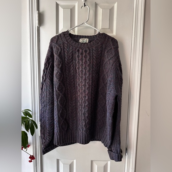 Vintage Other - Vintage Cable Knit Crewneck Wool Sweeter